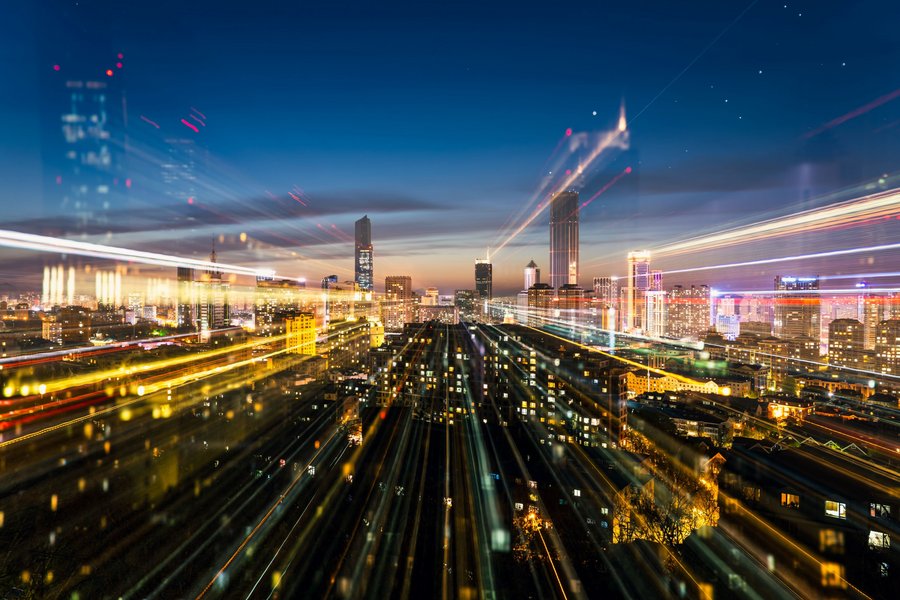 A city by night